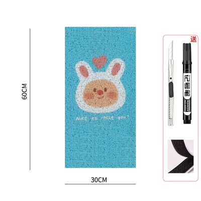 universal waterproof Yadi can be — Electric vehicle foot mat - self-cut-3060-blue-rabbit-comes-with-knife-pen-and-velcro