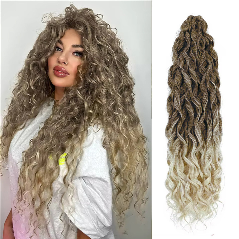 European and American Wig Crochet Hair Jessica Wave 22inch Large Wavy Long Curly Hair Wigs Russian Hot Style