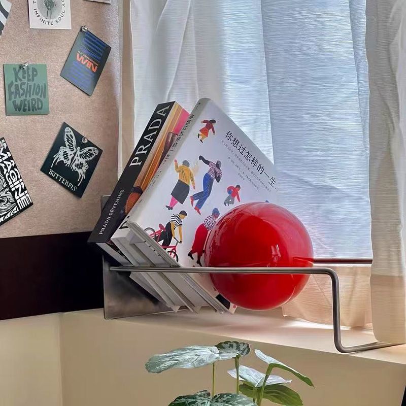 日式金属不锈钢线条书架落地置物架客厅靠墙收纳民宿样品房展示架