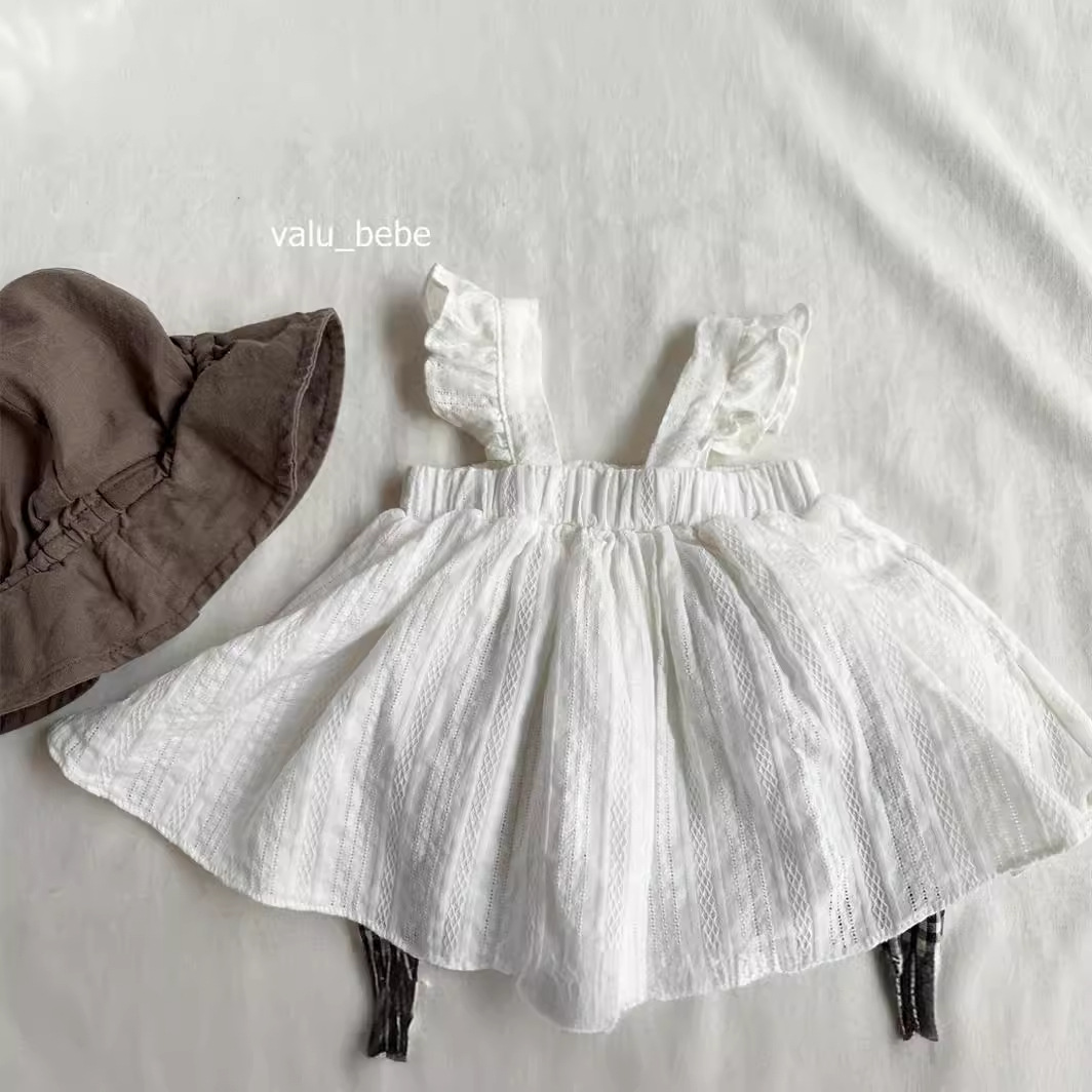 Niñas moles vestidos de cinturón coreano ropa infantil verano 2023 nueva ropa de bebé camiseta de verano ropa de bebé image 4