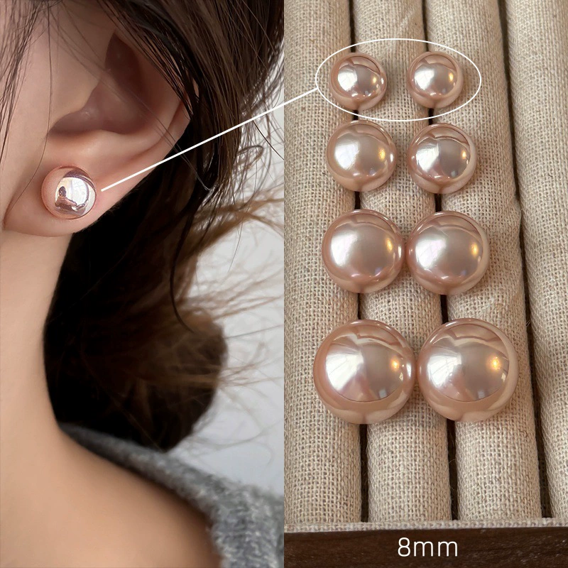 Earrings from pearl, small design ear clips, silver 925 sample
