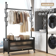 衣架落地卧室晾挂衣架移动轻奢高级转角衣帽架隔夜收纳衣服置物架