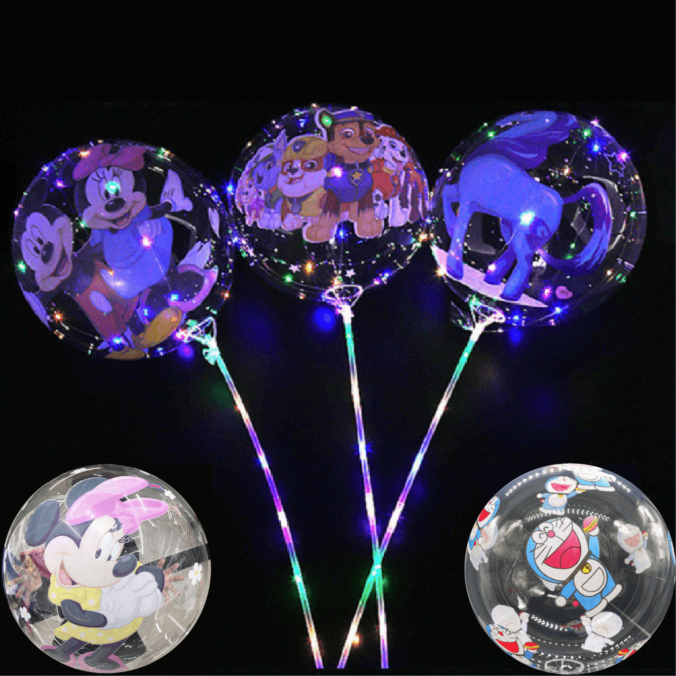 Cartoon Bobo Ball Piakong.com Red Transparent Lights Ballow Push…