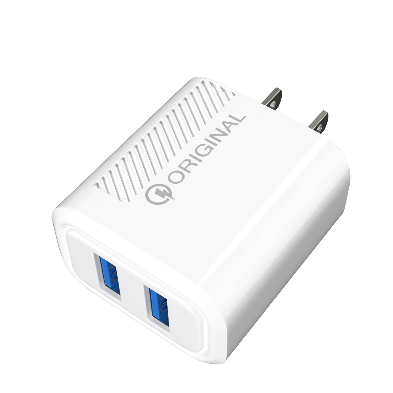 Двойной USB многопорт зарядное устройство для мобильного телефона 2.4A быстрая вставка, питание через заголовок 2U настенное зарядное устройство европейская и американская оптовая торговля