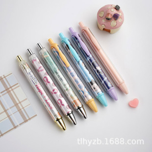 Customized Transfer Paper Ballpoint Pen Transfer Paper Gel Pen Creative Stationery Short Fat Press Gel Pen Plastic Ballpoint Pen