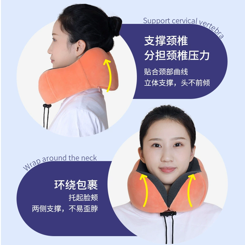 Handheld neck pillow for traveling, with neck protection