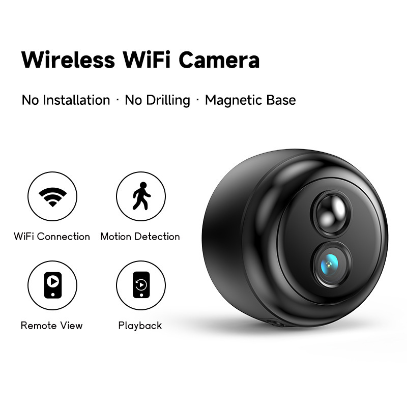 Cross-Border New High-Definition Night Vision Camera Installation-Free Smart Wifi Mobile Phone Remote Viewing Wireless Connection Home