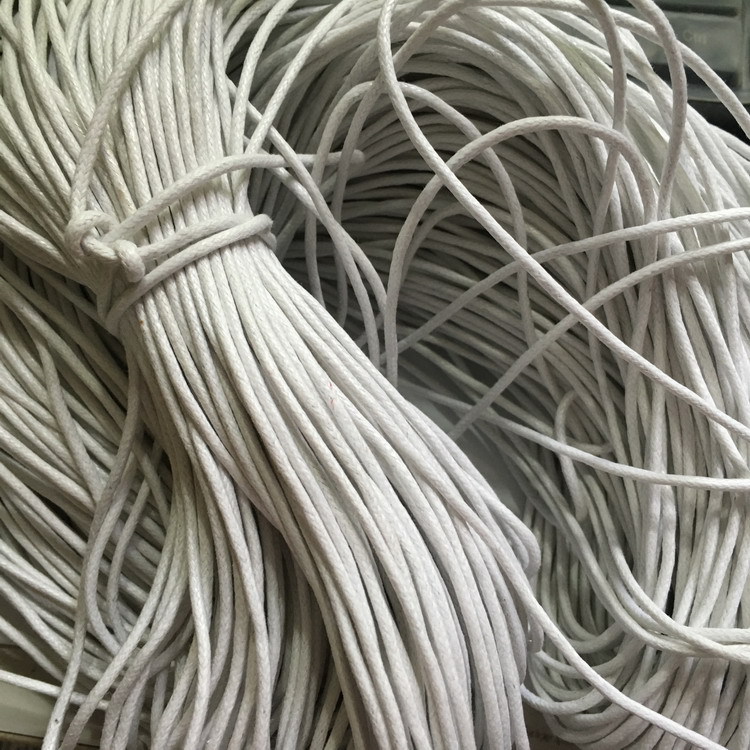 1-3mm漂白色全棉蜡绳穿吊牌白色腊线绳圆常规装订蜡线绑速卖通腊