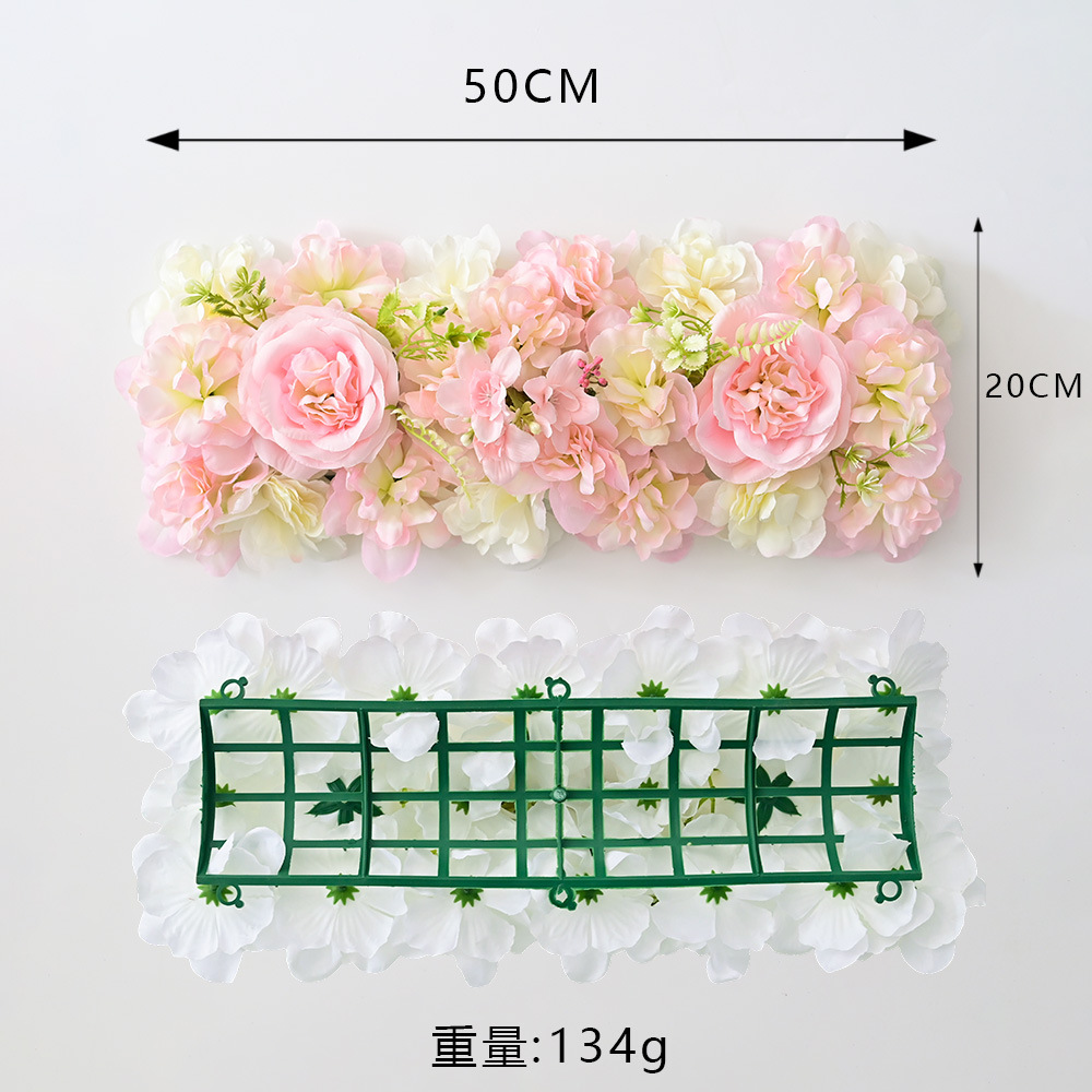 2025 Amazon nuevos productos transfronterizos bodas flores de bodas decoración de pared flores de seda rosa color macarón filas de suelo