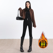 加绒牛仔裤女秋冬2025新款高腰修身显瘦弹力紧身小脚裤女铅笔裤子
