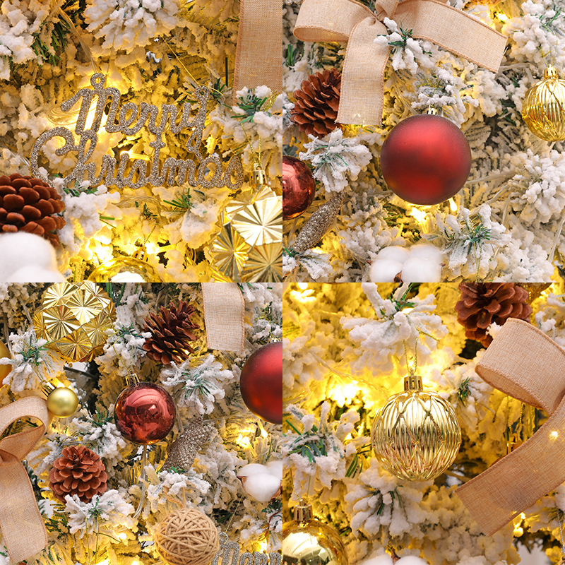 Nuevo conjunto de árbol de Navidad grande decoración DIY decoración de la escena de Navidad de lujo para el hogar