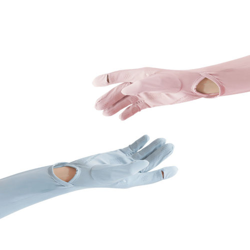 MEETSUNNY Summer Cycling Driving Ventilated Ice Silk Glove UV Protection Touchscreen Anti-Slip Glove Ice Sleeve for Women