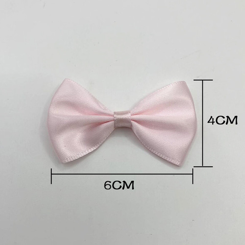 4x6 cm polyester ribbon with bow semi-finished accessory, waist-belt style single-line glossy solid color bow