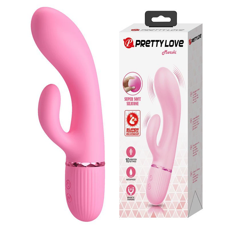 Patila BW-500059 Baile 7-frequency knocking vibration double stimulation silicone massage stick USB charging foreign trade