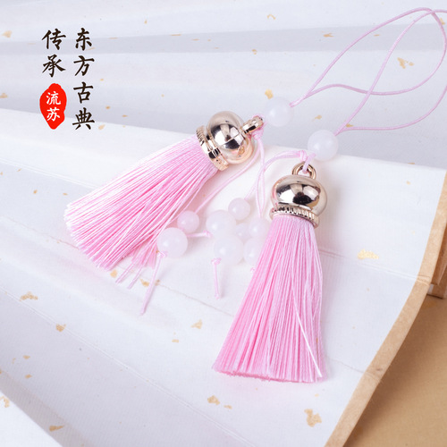 New ancient style tassel tassel hanging tassel Chinese style accessories pendant diy material retro fan pendant hanging jewelry pendant