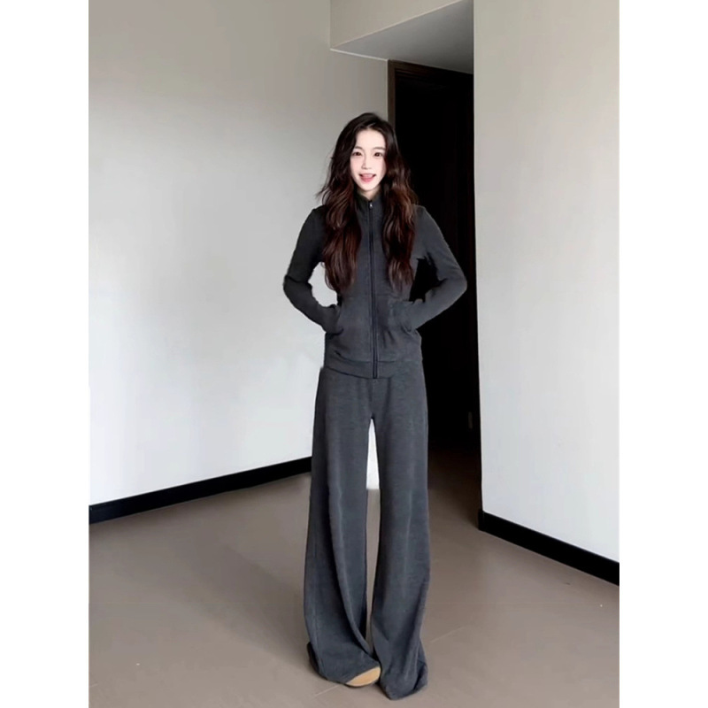 高级感时尚洋气显瘦运动套装女春秋季韩版学生宽松卫衣休闲两件套|undefined
