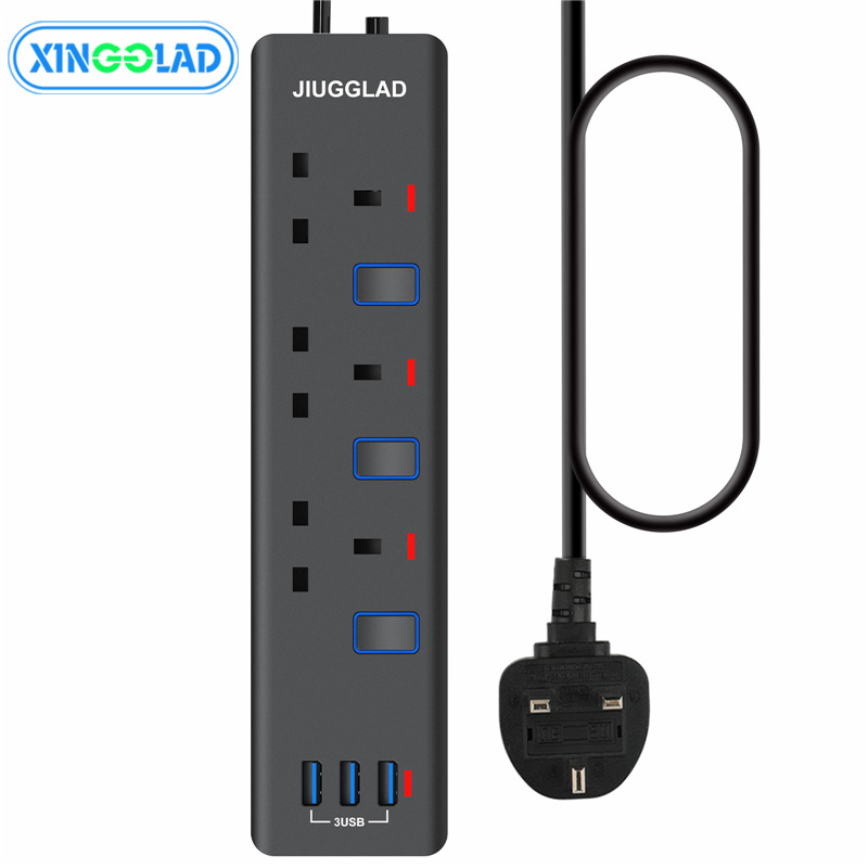 英标港版排插智能3USB插座英规插排带线独立开关插座新加坡新品