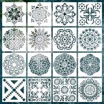 跨境 新款曼陀罗主题绘画模板 PET镂空漏印板DIY手绘涂鸦喷涂画模