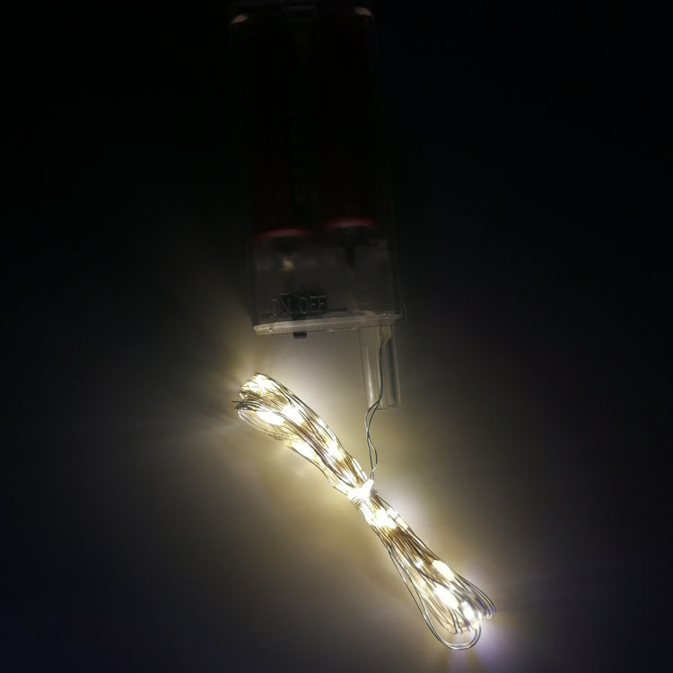 Bola de onda LED Cadena de luz de alambre de cobre caja de la batería luminosa 3 M caja de luz de color neto Globo Rojo luz de color ventas directas de la fábrica