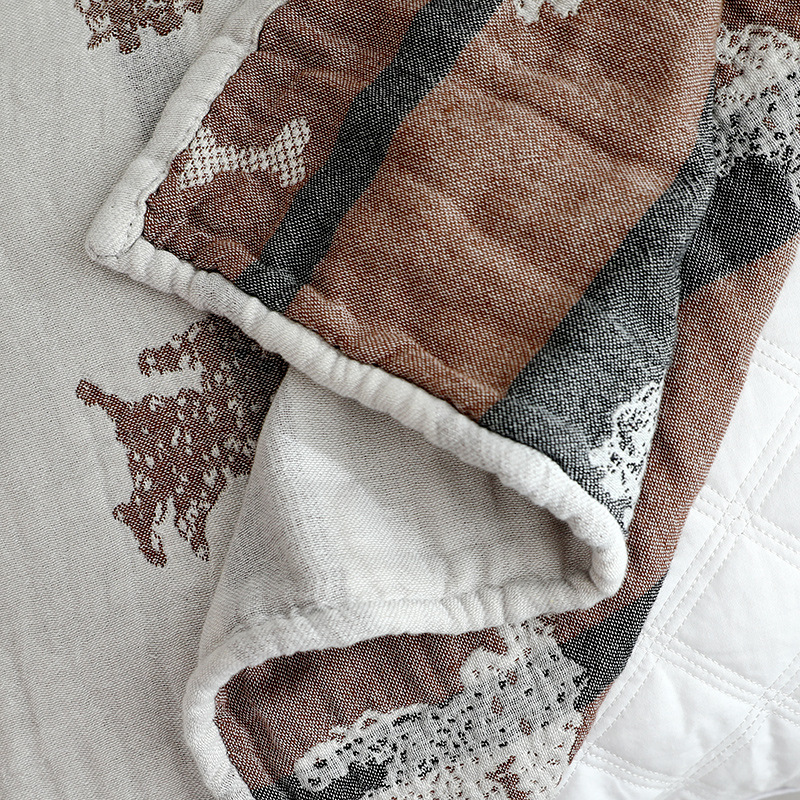 A pair of BB4C wholesale new pure cotton 6-layer gauze face towels, all-cotton adult couple single Teddy Bear design