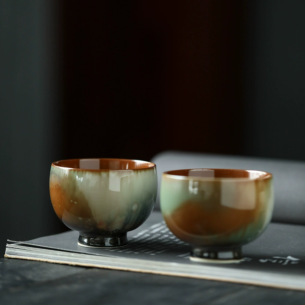 极光郎红窑变主人杯景德镇茶盏手作茶杯个人专用陶瓷茶具品茗杯
