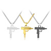 Submachine gun hip-hop style, necklace, metal pendant suitable for men and women, European style