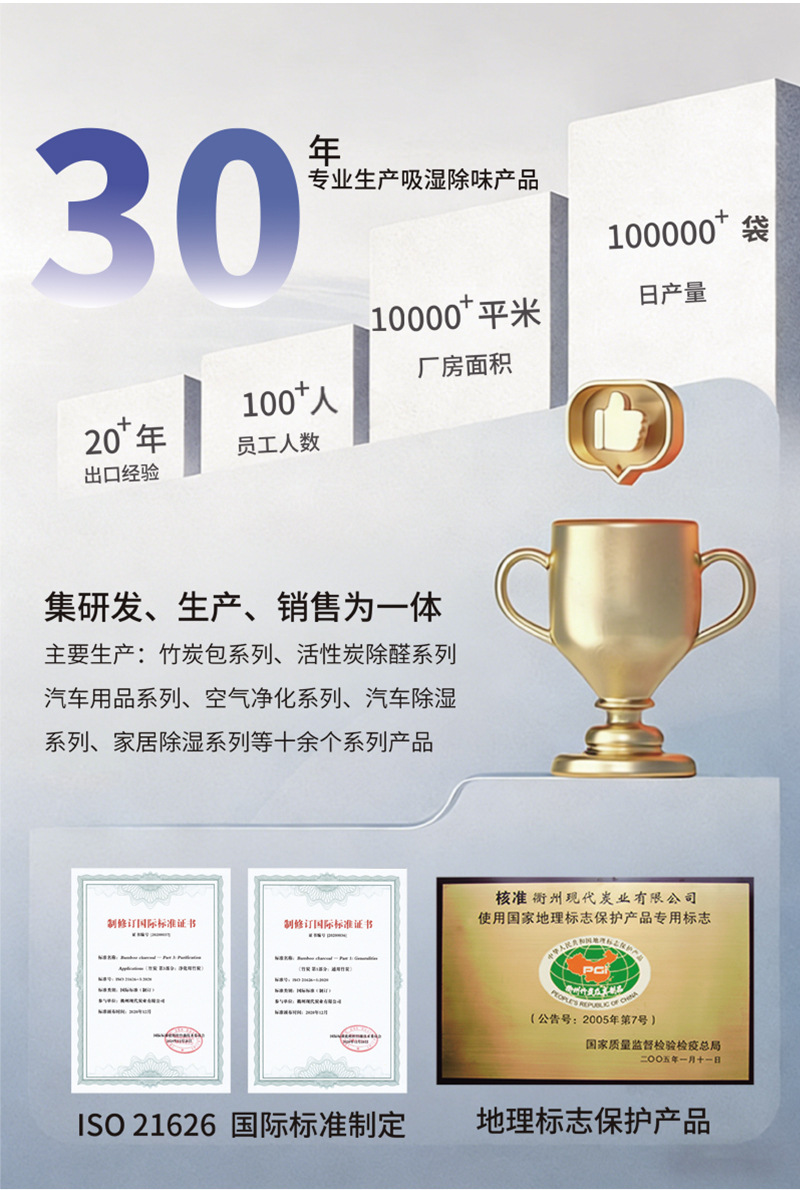 Car window defogging desiccant new car moisture absorption desiccant deodorization moisture-proof dehumidification bag dehumidification bag silica gel desiccant