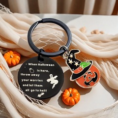 国境を越えて人気のある趣味のかぼちゃのアクセサリーがハロウィーンのキーホルダーを飾っています。