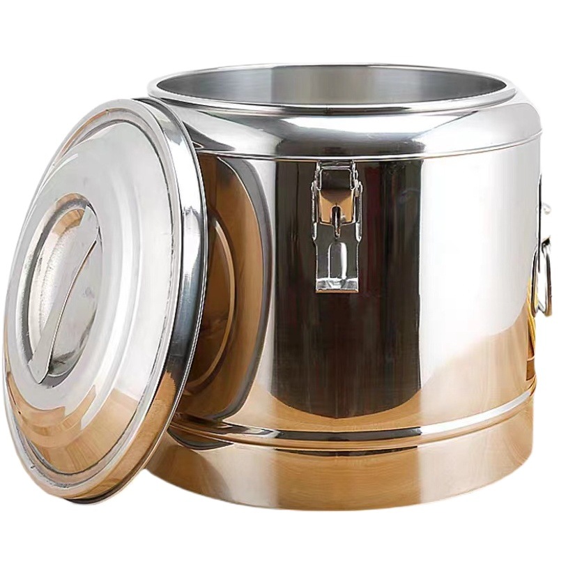Cross-border commercial stainless steel insulation barrel large capacity milk tea insulation barrel bean soup barrel ice powder barrel stall barrel wholesale