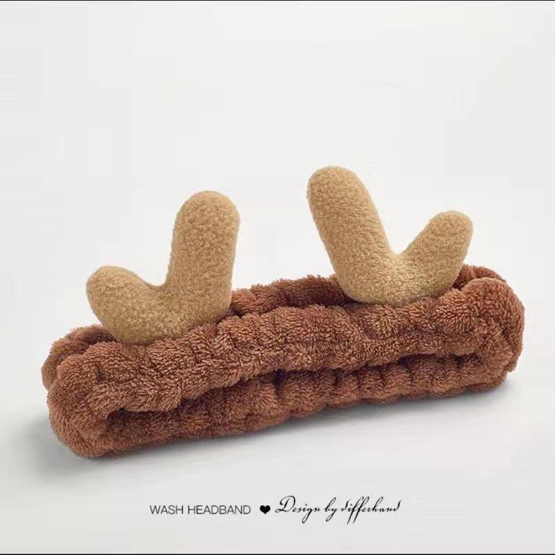 Estilo coreano estudiante lindo diadema tocado accesorios para el cabello pequeño animal Banda para el cabello de las mujeres lavado de cara simple máscara diadema