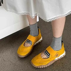 miu風布ラベルフットソックス、夏用薄手通気性ショースタイルバレエ風ショートハーフソックス