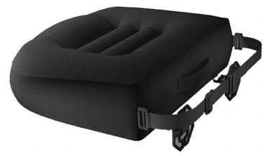 Seat Cushion Driving Practice Female Driving | Multi-function pad - 404012-thick-and-large-black-with-2-flower-trays-upgraded-reinforced-strap-version