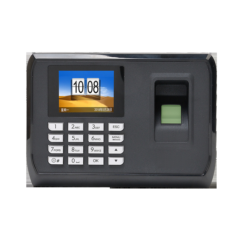 指纹打卡机指纹考勤钟员工上下班打卡 U盘下载报表英语跨境外销