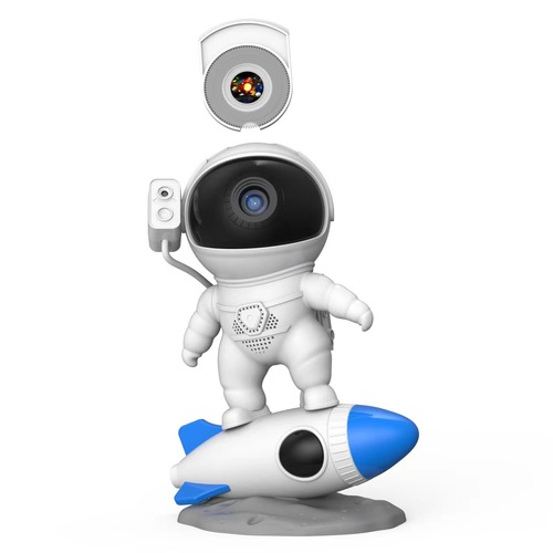 Rocket astronaut galaxy starry sky projection light bedroom ambiance light high-definition focus projection light gift night light