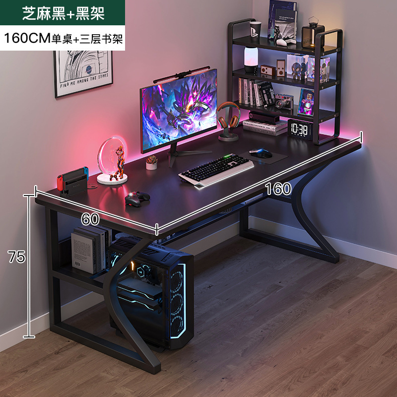 Escritorio para computadora Escritorio para juegos Escritorio para juegos Hogar con estante Escritorio y silla de oficina Escritorio simple Dormitorio Escritorio de aprendizaje