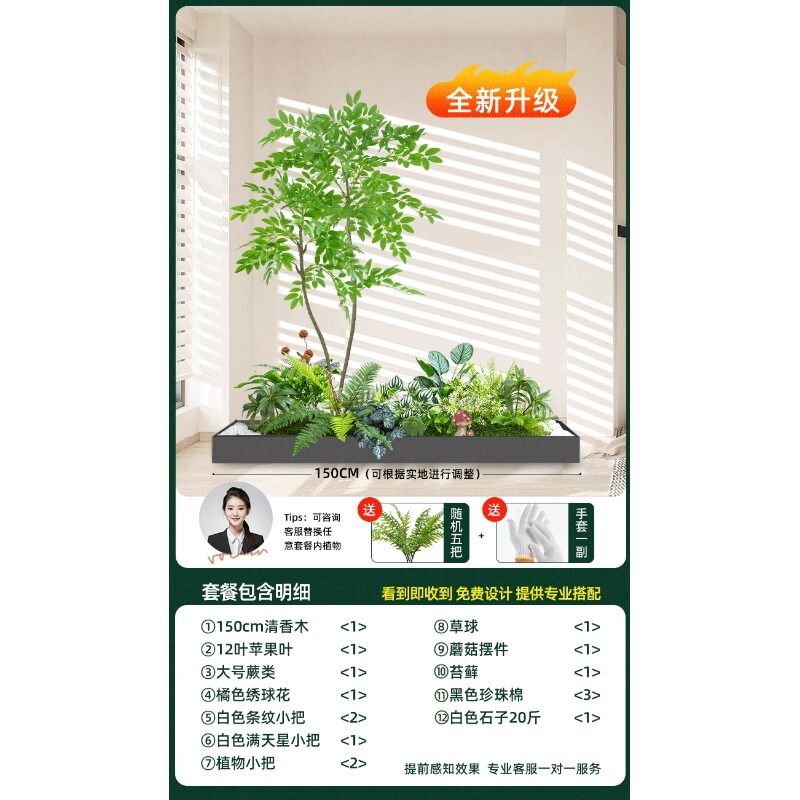 仿真绿植造景组合橱窗装饰假植物景观造景庭院布置玄关室内氛围树|undefined