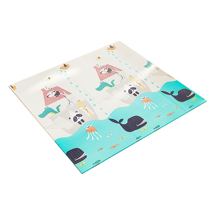 Alfombra de juego para bebés XPE, plegable, gruesa, con dibujos animados, inodora, alfombra de gateo para el hogar, fabricante de alfombras de piso para bebés