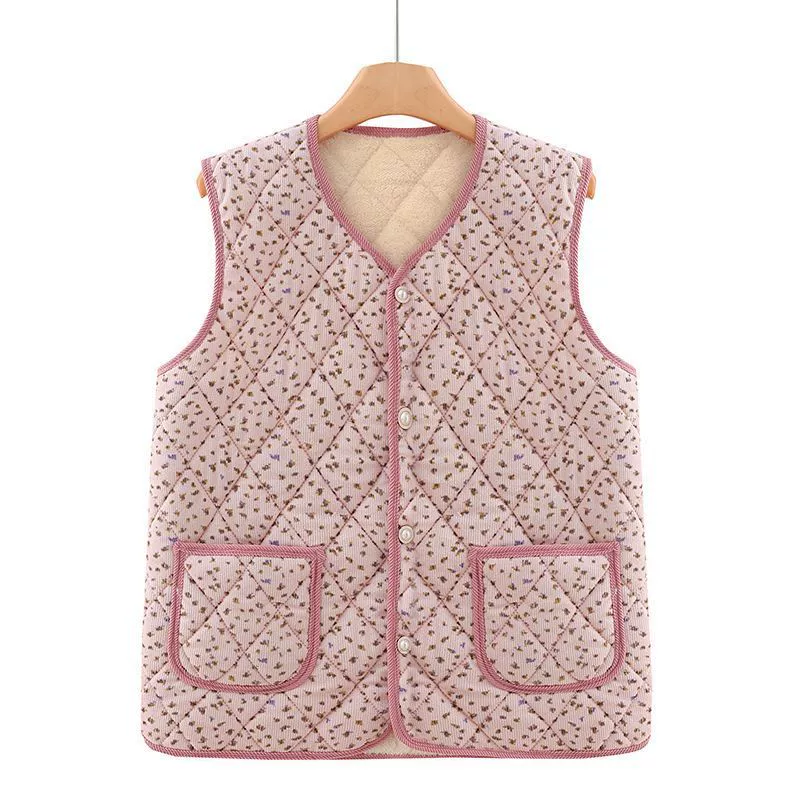 Autumn keep warm vest, for middle age, western style