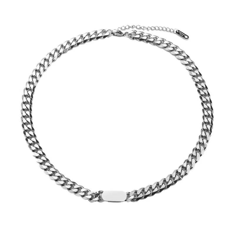 Geometric, Solid Color Pattern Simple Style Geometric Solid Color Titanium Steel Unisex Necklace