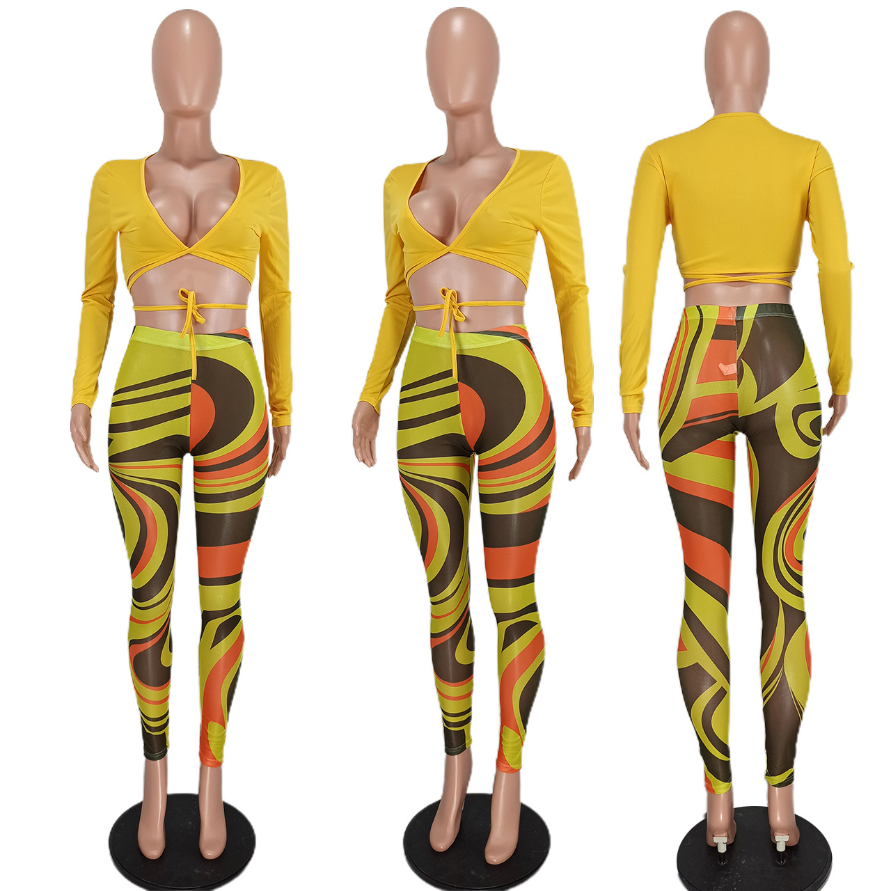 Casual Printing Cotton Blend Polyester Printing Pants Sets 2 Piece Set display picture 10