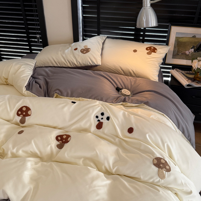 Double-sided Ice Silk Duvet Cover Set, Cooling Bed Sheet For Summer_voghion.com
