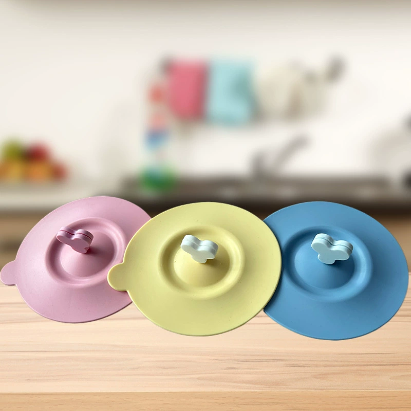 Food silicone, ceramic glass cover, glass creative cartoon universal silicone dust cover, 10cm, simple and elegant design