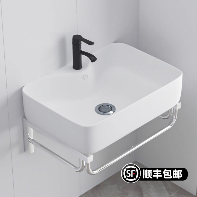 High-Temperature Fired, Easy-To-Clean Small-Sized Washbasin, Simple Hand-Washing Basin, Mini Balcony Toilet Wall-Mounted Washbasin