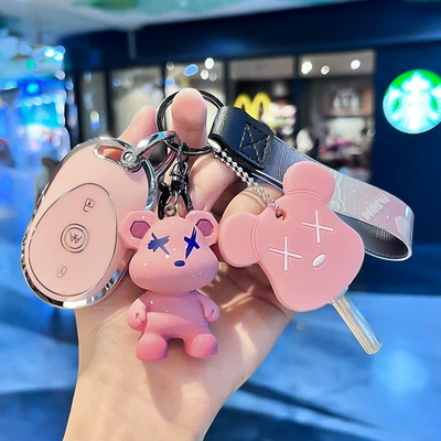 For 24 Emma Nina Electric | Car key bag - electric-car-j-smart-3-key-pink-single-shell-powder-violent-bear-powder-door-key-set