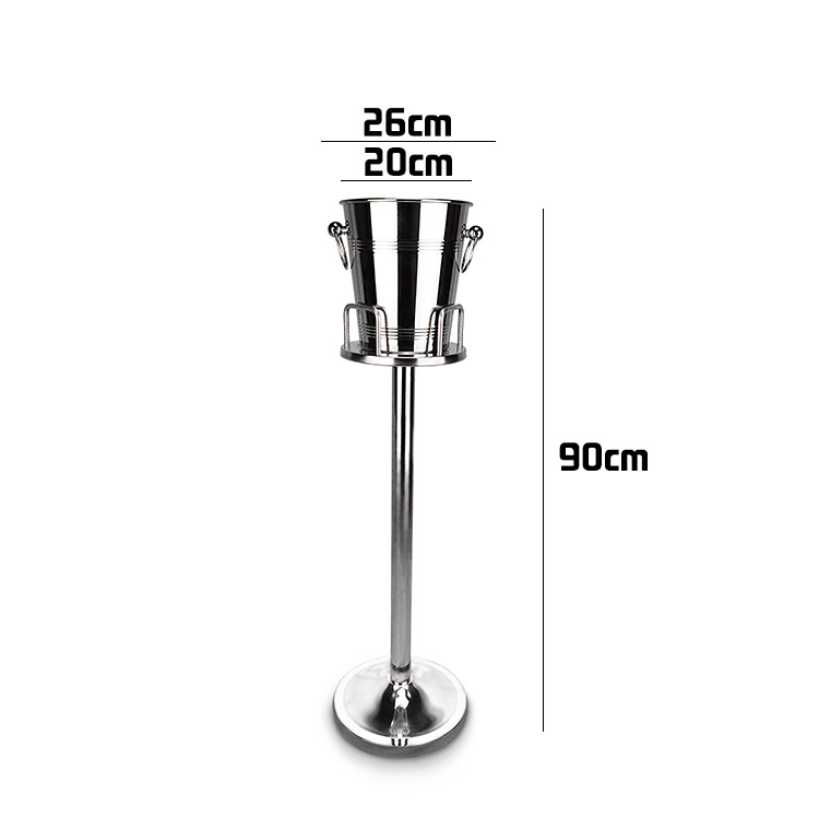 Ventas directas de fábrica transfronterizas acero inoxidable champán europeo estante de cubo de champán de lujo estante de cubo de hielo americano en stock