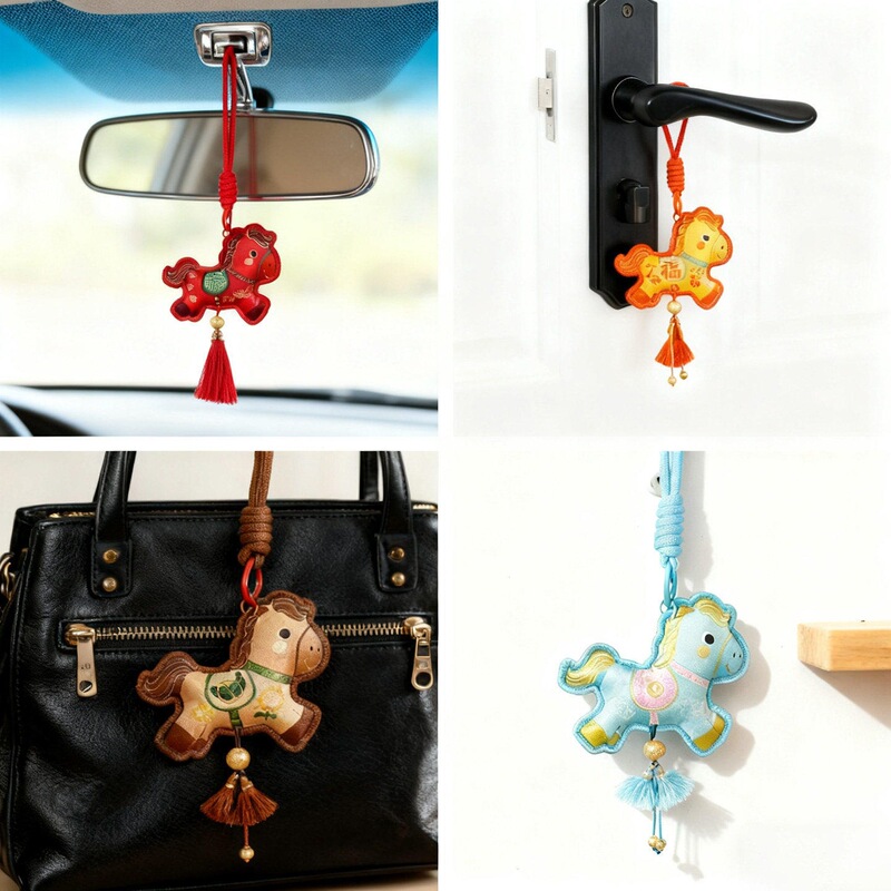 Dragon Boat Festival Year of the Horse Cultural and Creative Decoration Hanging Ornament 2026 New Model Small Horse Hanging Decoration for Entrance Door Gift Car Hanging Decoration Holiday Gift Dragon Boat Festival Year of the Horse Cultural and Creative Decoration Hanging Ornament 2026 New Model Small Horse Hanging Decoration for Entrance Door Gift Car Hanging Decoration Holiday Gift