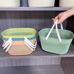 手提洗澡篮子学生宿舍洗浴收纳浴室框澡篮洗漱沐浴蓝筐女可爱浴筐