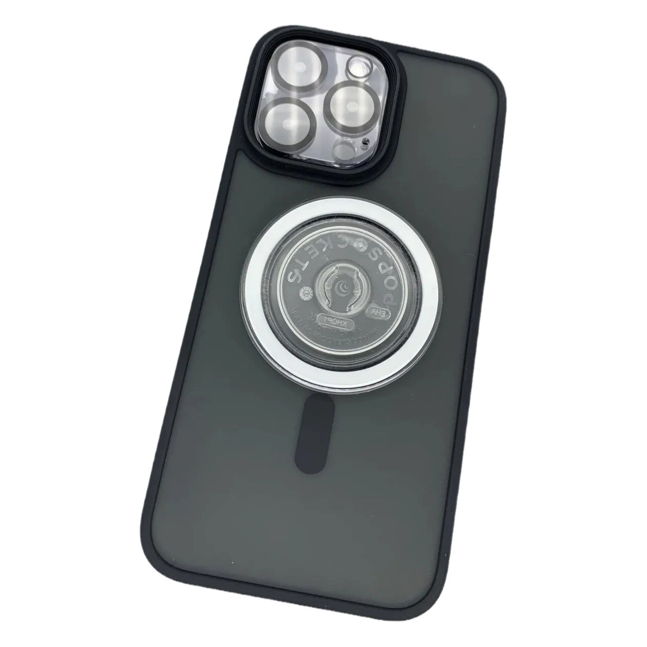 Прозрачное круглое магнитное шасси MagSafe магнитное настольное черное крепление для мобильного телефона, базовые аксессуары для подушек безопасности