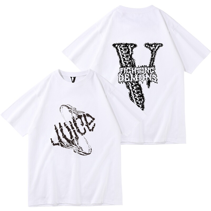 New Vlone Cross-Border T-Shirt for Street Wear, Summer Fashion Shirt with Letter Print Design, Couple's Short-Sleeve