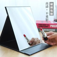 ミラー化粧鏡折りたたみデスクトップポータブル高精細学生寮プリンセス女性大小デスクトップ化粧鏡